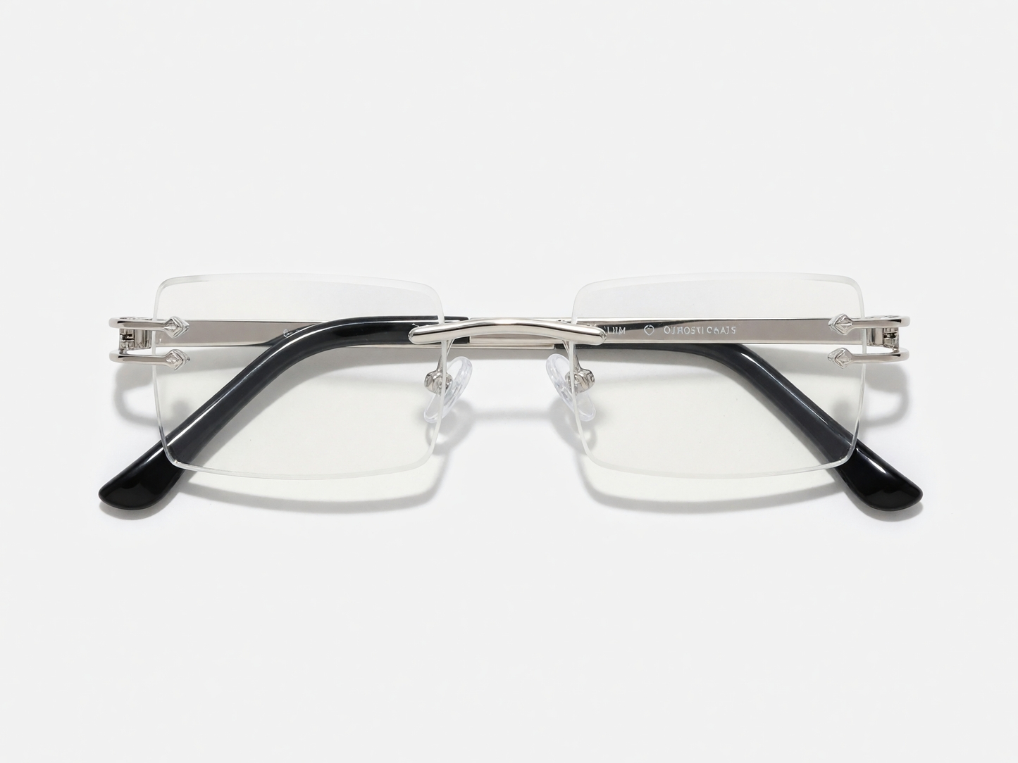 RIMLESS SQUARE [SILVER CLEAR]