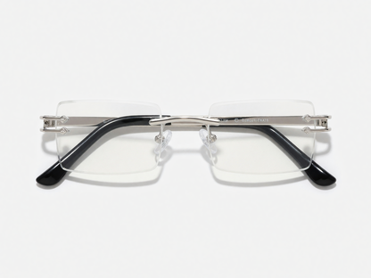 RIMLESS SQUARE [SILVER CLEAR]