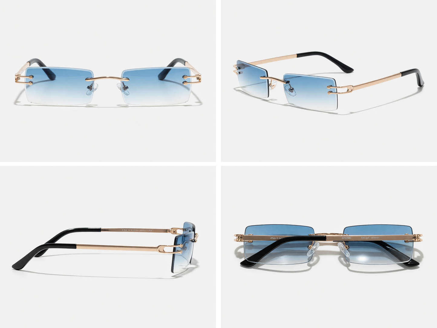 RIMLESS SQUARE [GOLD BLUE]