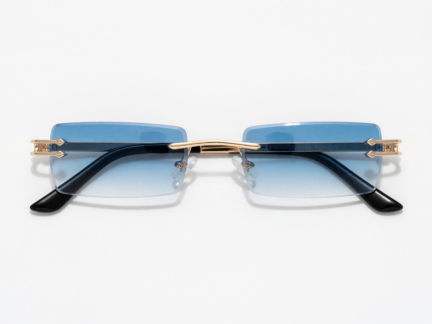 RIMLESS SQUARE [GOLD BLUE]