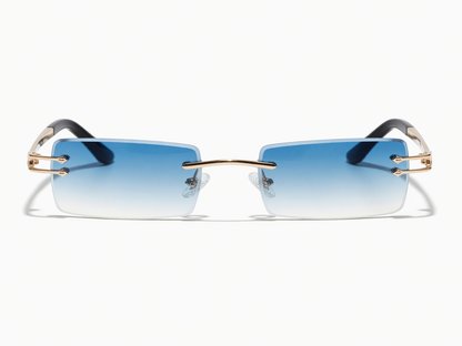 RIMLESS SQUARE [GOLD BLUE]