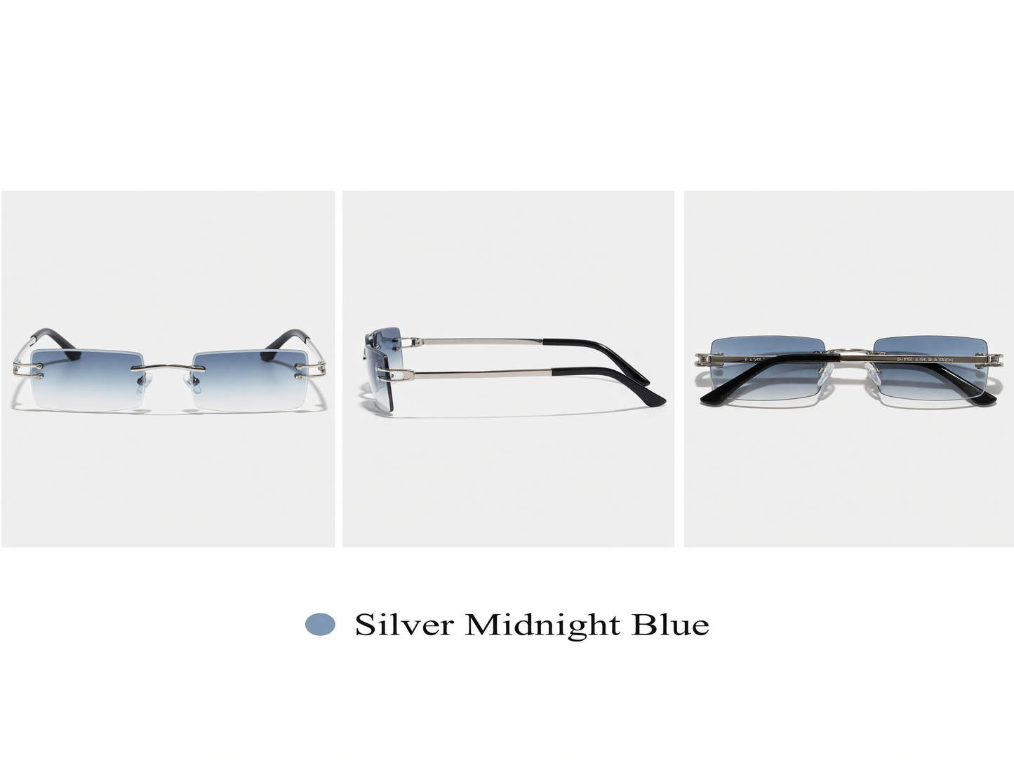 RIMLESS SQUARE [SILVER MIDNIGHT BLUE]