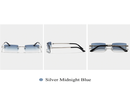 RIMLESS SQUARE [SILVER MIDNIGHT BLUE]