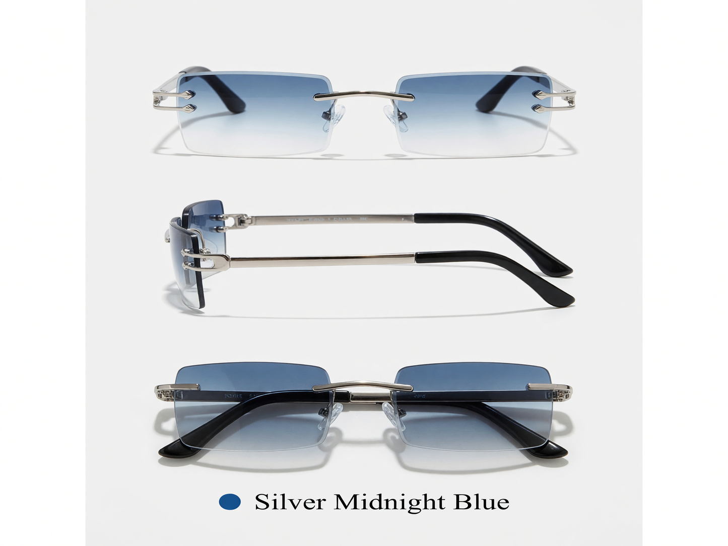 RIMLESS SQUARE [SILVER BLUE]