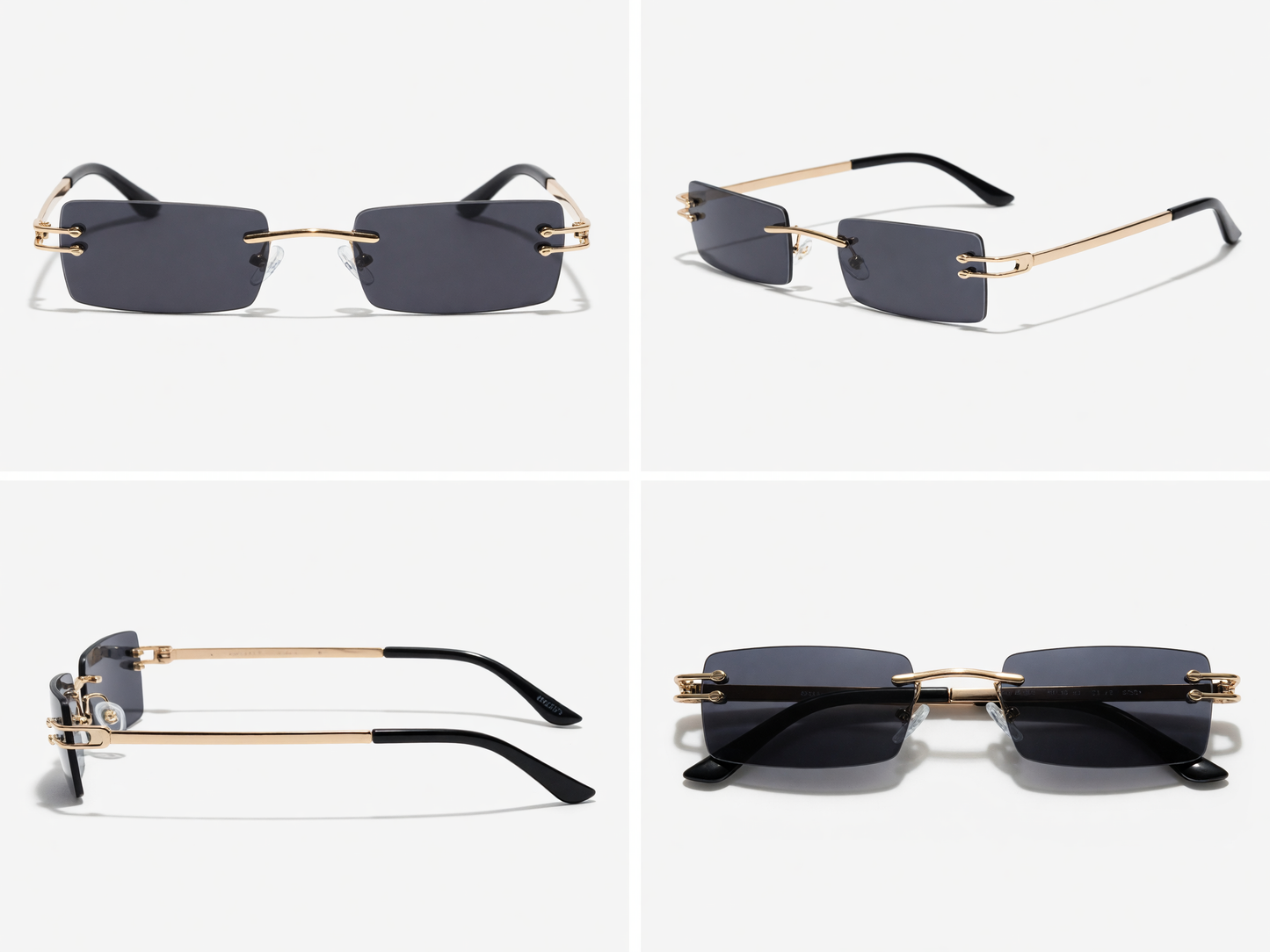 RIMLESS SQUARE [GOLD BLACK]