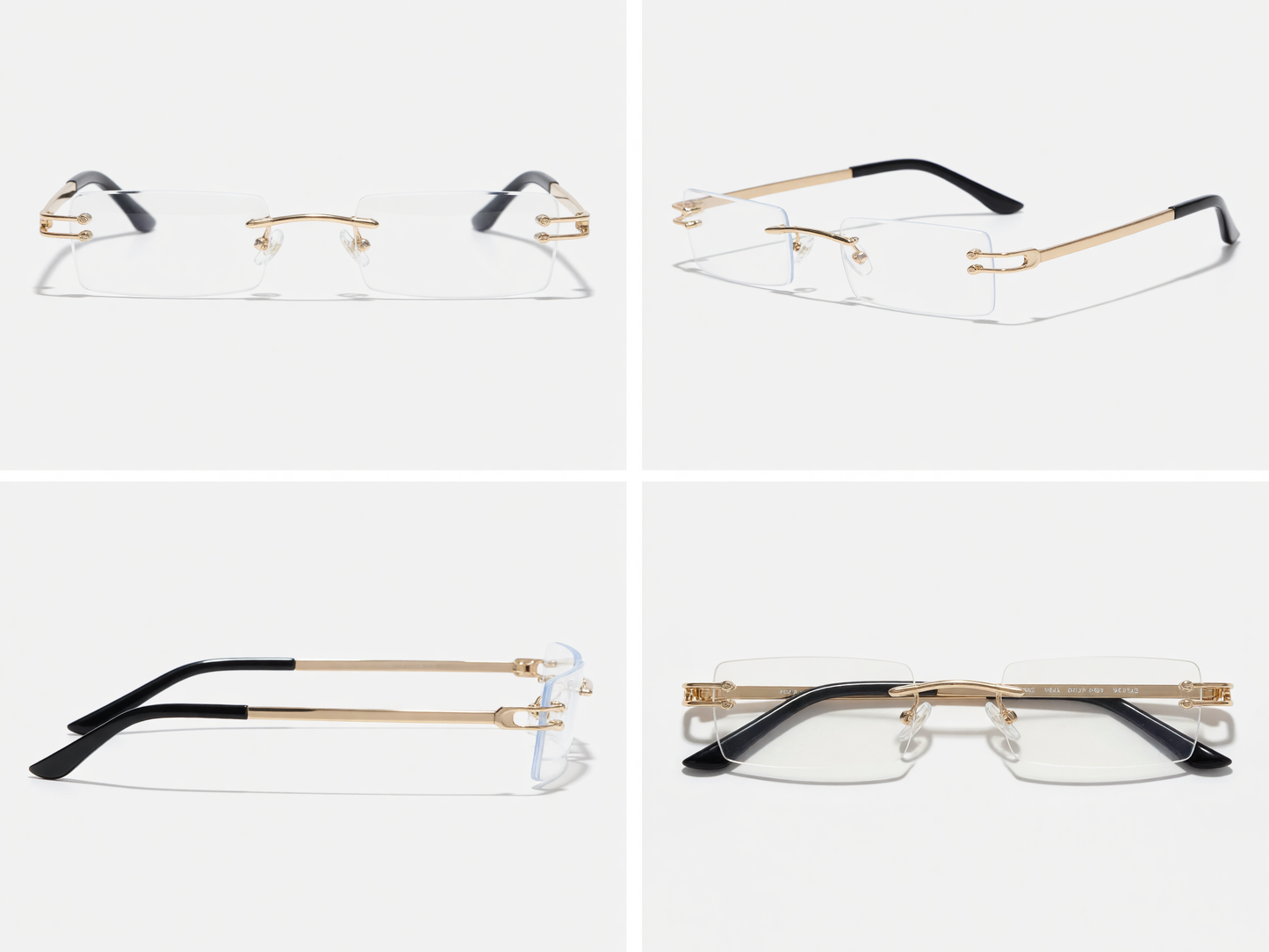 RIMLESS SQUARE [GOLD CLEAR]