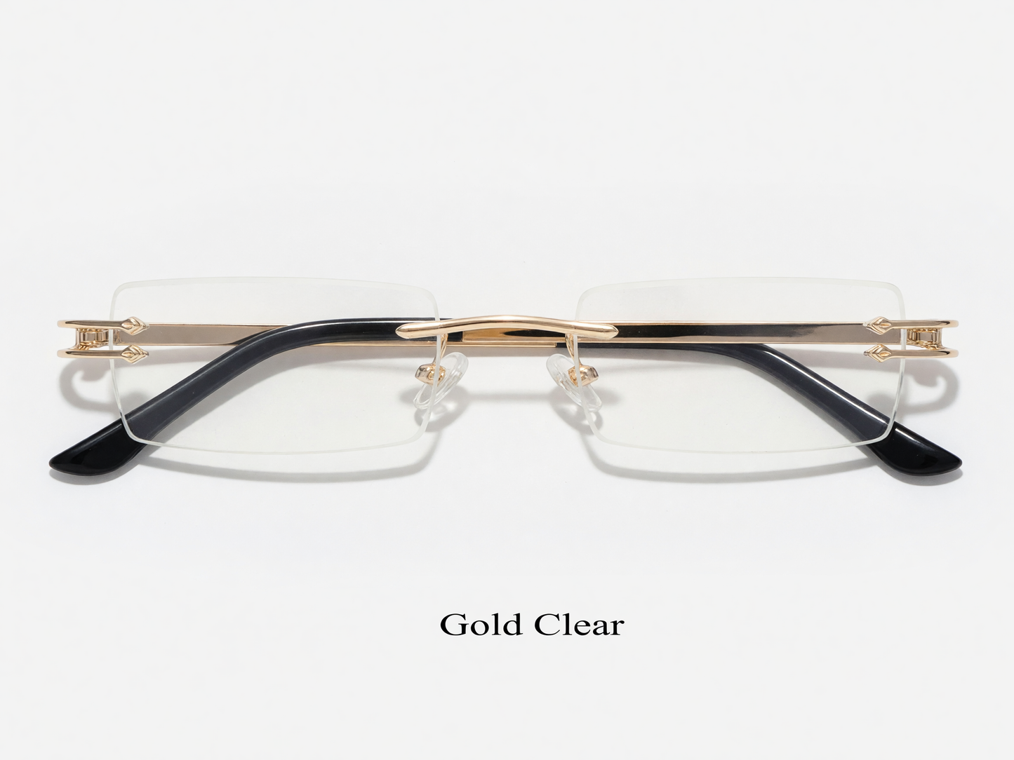 RIMLESS SQUARE [GOLD CLEAR]