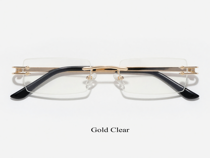 RIMLESS SQUARE [GOLD CLEAR]