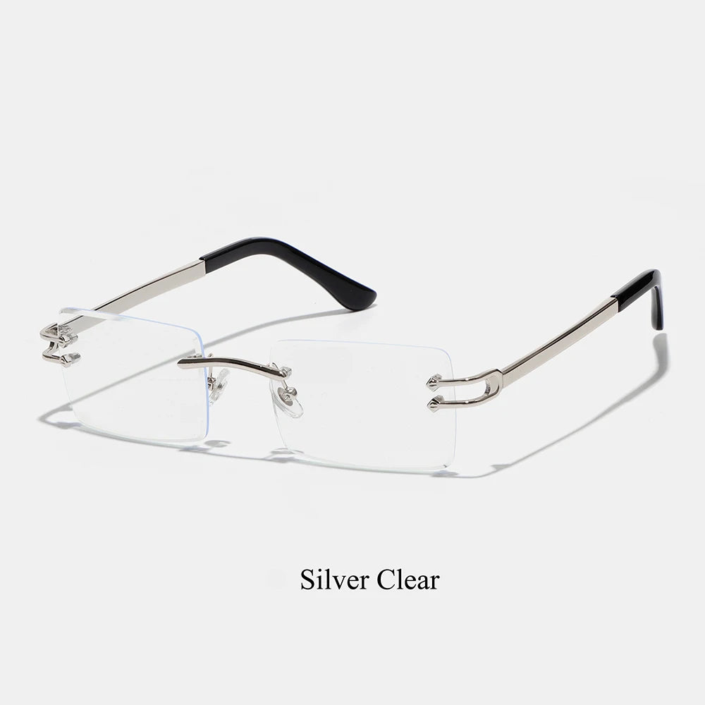 RIMLESS SQUARE [SILVER CLEAR]
