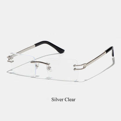RIMLESS SQUARE [SILVER CLEAR]