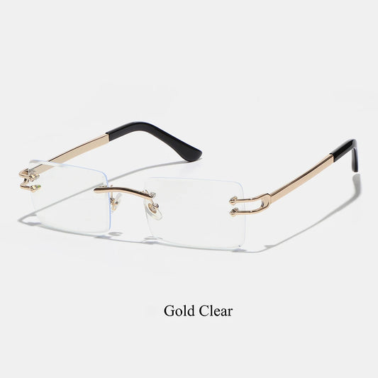 RIMLESS SQUARE [GOLD CLEAR]
