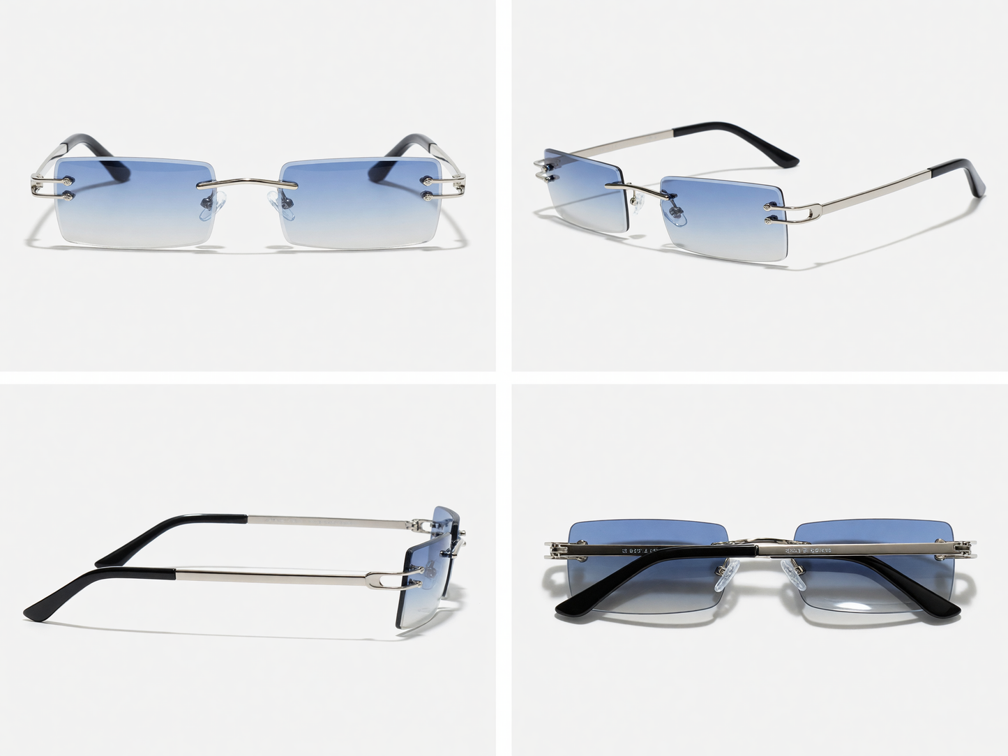 RIMLESS SQUARE [SILVER BLUE]