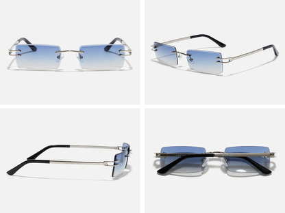 RIMLESS SQUARE [SILVER BLUE]